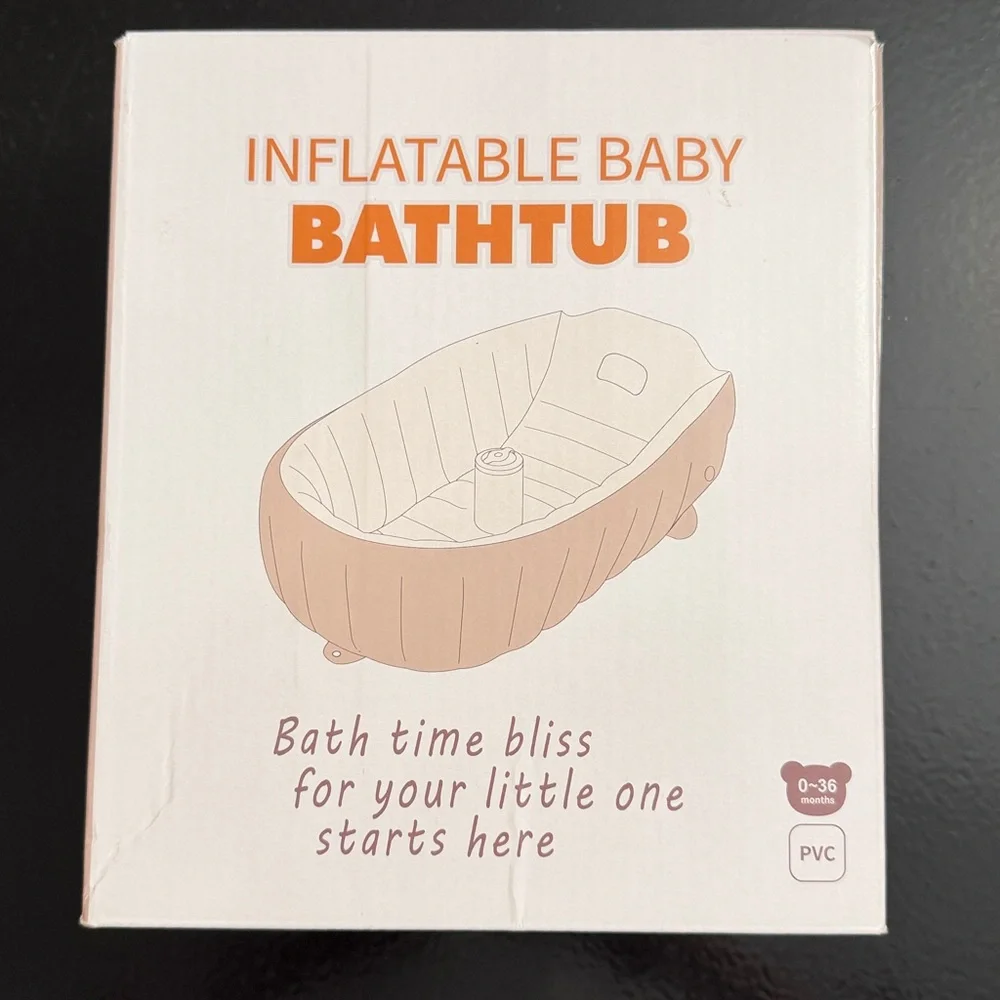 MINK Inflatable Baby Bathtub in Cream and Orange
